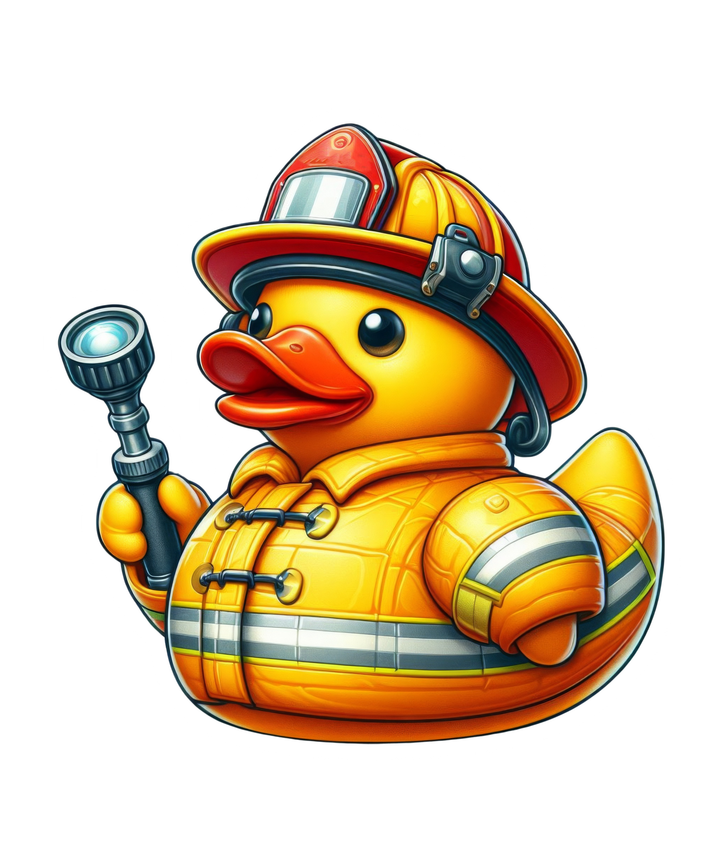 Firefighter Rubber Duck Vinyl Sticker