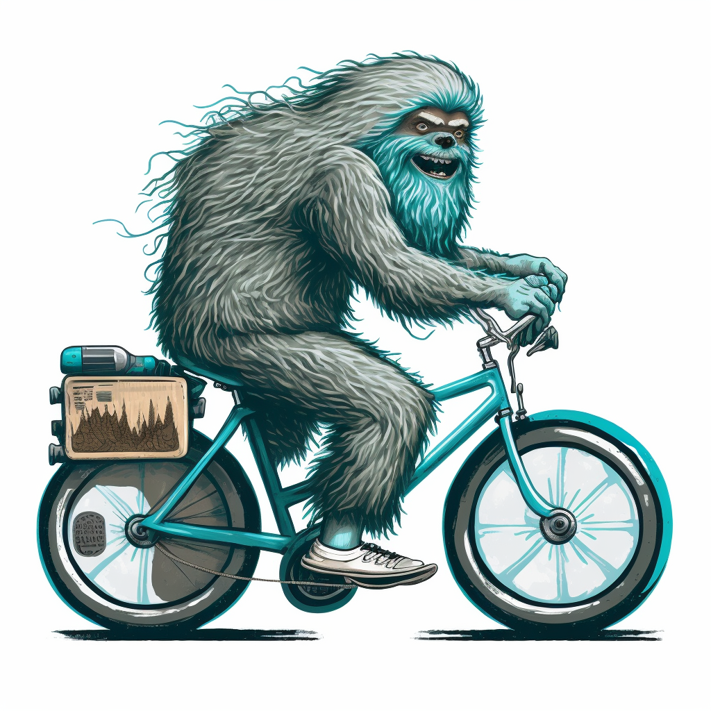 Yeti riding a Bicycle